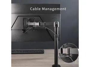 Single Monitor Arm Desk Mount, Holds Screens up to 32 inch Regular and 38 inch Ultrawide, Fully Adjustable Stand with C-Clamp and Grommet Base, VESA 75x75mm or 100x100mm, Black Single Monitor Arm Desk Mount, Holds Screens up to 32 inch Regular and 38 inch Ultrawide, Fully Adjustable Stand with C-Clamp and Grommet Base, VESA 75x75mm or 100x100mm, Black