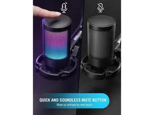 USB Gaming Microphone for PC, Computer Condenser Mic with Gain Knob, RGB Light, Tripod Stand for Recording, Podcasting, Streaming, Compatible with PS5 PS4 Mac Laptop Desktop USB Gaming Microphone for PC, Computer Condenser Mic with Gain Knob, RGB Light, Tripod Stand for Recording, Podcasting, Streaming, Compatible with PS5 PS4 Mac Laptop Desktop