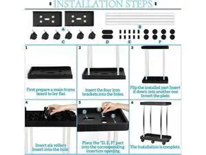 CORN Tower Stand, PC Stand 2-Tier CPU Stand with 6 Locking Caster Wheels Suitable for Most PC (Plastic) CORN Tower Stand, PC Stand 2-Tier CPU Stand with 6 Locking Caster Wheels Suitable for Most PC (Plastic)