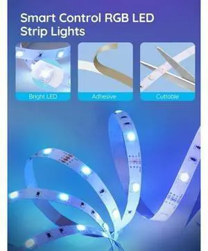 Govee 32.8ft LED Strip Lights Work with Alexa and Google Assistant Wireless Smart Phone APP Control Light Strip (2x5m) Music Sync RGB Tape LED Lights for Room Kitchen Home Party (Not Support 5G WiFi) Govee 32.8ft LED Strip Lights Work with Alexa and Google Assistant Wireless Smart Phone APP Control Light Strip (2x5m) Music Sync RGB Tape LED Lights for Room Kitchen Home Party (Not Support 5G WiFi)