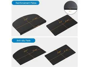 HUANUO Steel Monitor Mount Reinforcement Plate for Thin, Glass and Other Fragile Tabletop, Steel Bracket Plate Fits Most Monitor Stand C Clamp Installation HUANUO Steel Monitor Mount Reinforcement Plate for Thin, Glass and Other Fragile Tabletop, Steel Bracket Plate Fits Most Monitor Stand C Clamp Installation