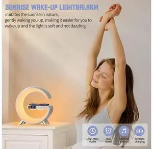 CORN 4 in 1 Wireless Charger Small Night Light,Bluetooth Speaker Alarm Clock, Wireless Charger Portable Bluetooth Speaker Light Smart Alarm Clock, Wireless Charging Nightstand Light CORN 4 in 1 Wireless Charger Small Night Light,Bluetooth Speaker Alarm Clock, Wireless Charger Portable Bluetooth Speaker Light Smart Alarm Clock, Wireless Charging Nightstand Light