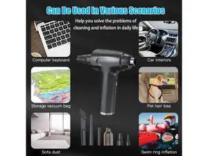 Air Duster & Vacuum Cleaner 2-in-1, Powerful 50000RPM Electric Compressed Cordless Air Duster for Computer Cleaning, 6000mAh Battery Powered, Car Computer Duster, Replaces Compressed Air Cans Air Duster & Vacuum Cleaner 2-in-1, Powerful 50000RPM Electric Compressed Cordless Air Duster for Computer Cleaning, 6000mAh Battery Powered, Car Computer Duster, Replaces Compressed Air Cans
