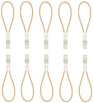 10pack LC Multimode OM2 Fiber Loopback Adapter with Pull Tab, for Fiber Optic Testing and Equipment Diagnostics 2pcs/Bag 10pack LC Multimode OM2 Fiber Loopback Adapter with Pull Tab, for Fiber Optic Testing and Equipment Diagnostics 2pcs/Bag