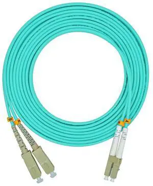 10 Meters 33ft LC to SC Duplex 50/125 10G OM3 Multi-Mode Fiber Optic Cable Jumper Optical Patch Cord LC-SC 10 Meters 33ft LC to SC Duplex 50/125 10G OM3 Multi-Mode Fiber Optic Cable Jumper Optical Patch Cord LC-SC