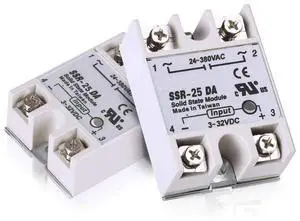 2pcs SSR-25DA 25A 250V Solid State Relay Module 2pcs SSR-25DA 25A 250V Solid State Relay Module