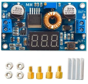 5A 75W DC-DC Step Down Power Module XL4015 Adjustable with LED Voltmeter Free Pi 5A 75W DC-DC Step Down Power Module XL4015 Adjustable with LED Voltmeter Free Pi