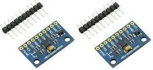 MPU9250 GY-9250 9-Axis 9 DOF 16 Bit Gyroscope Acceleration Magnetic Sensor 9-Axis Attitude +Gyro+Accelerator+Magnetometer Sensor Module IIC/SPI (Pack of 2) MPU9250 GY-9250 9-Axis 9 DOF 16 Bit Gyroscope Acceleration Magnetic Sensor 9-Axis Attitude +Gyro+Accelerator+Magnetometer Sensor Module IIC/SPI (Pack of 2)