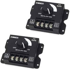 2-in-1 LED Dimmer Switch 12V-24V 30A 360W Adjustable Voltage Regulator Brightnes 2-in-1 LED Dimmer Switch 12V-24V 30A 360W Adjustable Voltage Regulator Brightnes