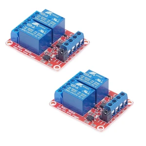 2pcs DC 24V 2 Channel Relay Module with Isolated Optocoupler High and Low Level 2pcs DC 24V 2 Channel Relay Module with Isolated Optocoupler High and Low Level