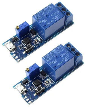 2pcs DC 5V Trigger Time Delay Switch Relay Module Adjustable Time Delay Control 2pcs DC 5V Trigger Time Delay Switch Relay Module Adjustable Time Delay Control
