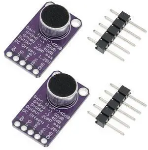 2pcs MAX9814 Microphone Amplifier Sensor Module AGC Amplifier Board Auto Gain Control VGA Low Noise Microphone Bias 2pcs MAX9814 Microphone Amplifier Sensor Module AGC Amplifier Board Auto Gain Control VGA Low Noise Microphone Bias