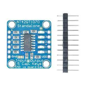 AT42QT1070 Standalone 5 Keys Capacitive Touch Sensor Breakout Module 5-Pad Conductive Pad Mutiple Capacitive Touch Sensor Breakout Board DIY Electronic Indicator AT42QT1070 Standalone 5 Keys Capacitive Touch Sensor Breakout Module 5-Pad Conductive Pad Mutiple Capacitive Touch Sensor Breakout Board DIY Electronic Indicator