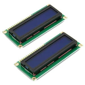 2pcs HD44780 1602 LCD Display Module DC 5V 16x2 Character LCM Blue Blacklight Ne 2pcs HD44780 1602 LCD Display Module DC 5V 16x2 Character LCM Blue Blacklight Ne