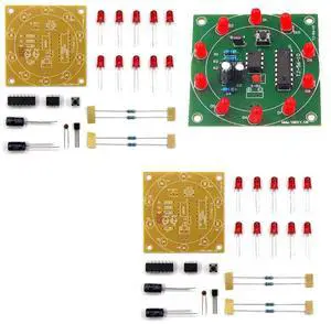 2pcs Round Lucky Rotary Suite Electronic Component Fortune CD4017 NE555 Interesting DIY Kit Wheel Electronic Parts Lucky 10 2pcs Round Lucky Rotary Suite Electronic Component Fortune CD4017 NE555 Interesting DIY Kit Wheel Electronic Parts Lucky 10