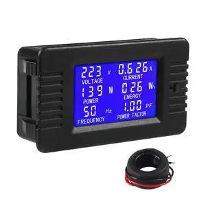 AC Digital Meter,AC 80-260V 100A LCD Display Digital Current Voltage Power Energy Frequency Power Factor Multimeter Ammeter Voltmeter 100A(Solid Core Current Transformer) AC Digital Meter,AC 80-260V 100A LCD Display Digital Current Voltage Power Energy Frequency Power Factor Multimeter Ammeter Voltmeter 100A(Solid Core Current Transformer)