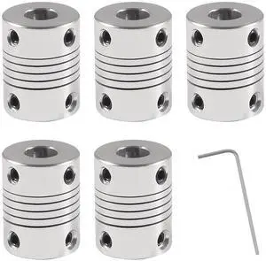 5PCS Flexible Coupling 5mm to 8mm Compatible with NEMA 17 Stepper Motors for 3D Printer or Small CNC Machine with Hexagon Wrench 5PCS Flexible Coupling 5mm to 8mm Compatible with NEMA 17 Stepper Motors for 3D Printer or Small CNC Machine with Hexagon Wrench