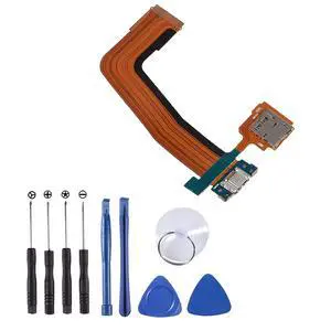 Micro USB Charging Port Flex Cable Dock Connector with SD Memory Card Tray Compatible with Galaxy Tab S 10.5 inch T800 T801 T805 T807 with Tools Micro USB Charging Port Flex Cable Dock Connector with SD Memory Card Tray Compatible with Galaxy Tab S 10.5 inch T800 T801 T805 T807 with Tools