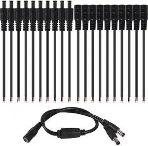 10Pairs 12v DC Power Cable Male Female Connectors 2.1mm x 5.5mm DC Pigtail Adapter for CCTV Security Camera,DVR,Car Rearview Monitor System Video,LED Strip Light 10Pairs 12v DC Power Cable Male Female Connectors 2.1mm x 5.5mm DC Pigtail Adapter for CCTV Security Camera,DVR,Car Rearview Monitor System Video,LED Strip Light