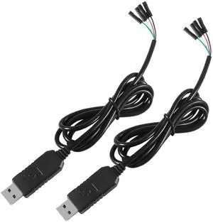 2Pack PL2303 PL2303HX USB to TTL Serial Adapter,3.3V Debug Cable with 4 Pin Female Socket,USB to RS232 TTL Converter 2Pack PL2303 PL2303HX USB to TTL Serial Adapter,3.3V Debug Cable with 4 Pin Female Socket,USB to RS232 TTL Converter