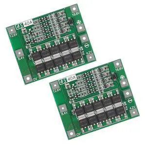 2Pack Enhanced 4S 40A 16.8V Li-ion Lithium Battery Protection Board PCB BMS Charger Protection Circuit Balance Charging Module for Drill Motor Motorcycle Battery (4S 40A) 2Pack Enhanced 4S 40A 16.8V Li-ion Lithium Battery Protection Board PCB BMS Charger Protection Circuit Balance Charging Module for Drill Motor Motorcycle Battery (4S 40A)