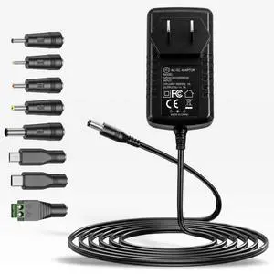 8 Tips 5V 1A Power Supply Adapter, AC to DC 5V Power Adapter, 100-240V 50-60Hz AC Input to DC 5Volt 1Amp Universal Transformer, 5.5mm x 2.1mm US Plug 8 Tips 5V 1A Power Supply Adapter, AC to DC 5V Power Adapter, 100-240V 50-60Hz AC Input to DC 5Volt 1Amp Universal Transformer, 5.5mm x 2.1mm US Plug