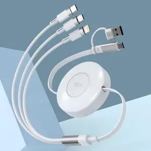 Retractable USB C Multi 5-in-1 USB A/Type C to Lightning/USB C/Micro iPhone Charger Cable,100W Fast Multiple Apple Charging Cord iPhone 15 14 13 12 Pro Max Xs Xr X 8 7 6 Plus SE/Samsung/iPad Pro-White Retractable USB C Multi 5-in-1 USB A/Type C to Lightning/USB C/Micro iPhone Charger Cable,100W Fast Multiple Apple Charging Cord iPhone 15 14 13 12 Pro Max Xs Xr X 8 7 6 Plus SE/Samsung/iPad Pro-White
