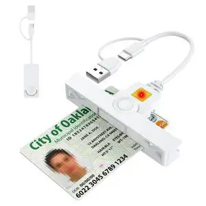 CAC Reader with 2 in 1 USB/Type C Dual Connector, DOD Military USB Common Access CAC Card Reader Type C Smart Card Reader Compatible with Windows, Mac OS Mini Fold Plug and Play CAC Reader with 2 in 1 USB/Type C Dual Connector, DOD Military USB Common Access CAC Card Reader Type C Smart Card Reader Compatible with Windows, Mac OS Mini Fold Plug and Play
