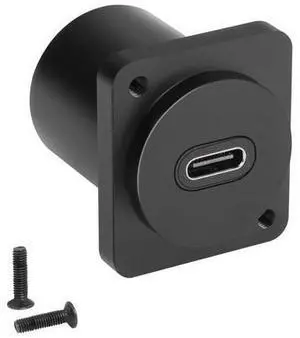 Vszerda 10Gbps USB-C to USB-C Panel Mount Adapter, Type-C 3.1 Female to Female Straight Connector, 100W Charging, Integral Al Alloy Housing, D-Type/XLR Panel Mount, Extension Vszerda 10Gbps USB-C to USB-C Panel Mount Adapter, Type-C 3.1 Female to Female Straight Connector, 100W Charging, Integral Al Alloy Housing, D-Type/XLR Panel Mount, Extension