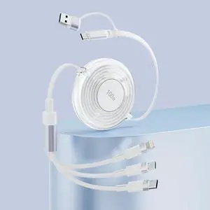 USB C Retractable Multi 5-in-1 USB A/Type C to Lightning/USB C/Micro iPhone Charger Cable,100W Multiple Apple Charging Cord iPhone 15 14 13 12 Pro Max Xs Xr X 8 7Plus SE/Samsung/iPad Pro-White USB C Retractable Multi 5-in-1 USB A/Type C to Lightning/USB C/Micro iPhone Charger Cable,100W Multiple Apple Charging Cord iPhone 15 14 13 12 Pro Max Xs Xr X 8 7Plus SE/Samsung/iPad Pro-White