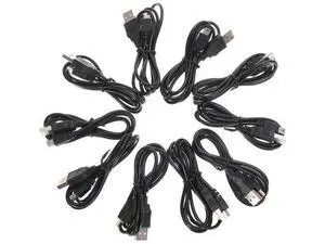 10 Pack 1M USB Charging Cables, Fast Charger Power Cord Compatible with PS3 Game Controllers 10 Pack 1M USB Charging Cables, Fast Charger Power Cord Compatible with PS3 Game Controllers