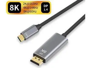 USB C to DisplayPort 1.4, 8K 60Hz Thunderbolt 4/3 /USB4 to DP Cable 10FT/3M(4K 60Hz 144Hz 120Hz 2K 240Hz) 32.4Gbps HBR3 Alt Mode Adapter for Mac Studio, MacBook Pro, XPS Black USB C to DisplayPort 1.4, 8K 60Hz Thunderbolt 4/3 /USB4 to DP Cable 10FT/3M(4K 60Hz 144Hz 120Hz 2K 240Hz) 32.4Gbps HBR3 Alt Mode Adapter for Mac Studio, MacBook Pro, XPS Black