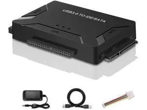 USB 3.0 to SATA IDE Hard Drive Reader Adapter, External Ultra Recovery Converter with Power Supply, Compatible with 2.5" 3.5" HDD SSD & 5.25" DVD CD-ROM Optical Drives for Fast Data Transfer USB 3.0 to SATA IDE Hard Drive Reader Adapter, External Ultra Recovery Converter with Power Supply, Compatible with 2.5" 3.5" HDD SSD & 5.25" DVD CD-ROM Optical Drives for Fast Data Transfer