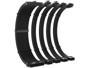 30CM Black Sleeved PSU Extension Cable Kit, 18AWG, 24Pin ATX + 4+4Pin EPS + 3×6+2Pin PCIe GPU Cables with Cable Combs for ATX Modular Power Supply 30CM Black Sleeved PSU Extension Cable Kit, 18AWG, 24Pin ATX + 4+4Pin EPS + 3×6+2Pin PCIe GPU Cables with Cable Combs for ATX Modular Power Supply