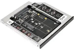 mSATA & NGFF B/M-Key SSD to Slimline SATA 13Pin Hard Drive Caddy, 9.5mm Universal Optical Bay HDD Enclosure for Laptop CD DVD-ROM Drive Slot Storage Upgrade mSATA & NGFF B/M-Key SSD to Slimline SATA 13Pin Hard Drive Caddy, 9.5mm Universal Optical Bay HDD Enclosure for Laptop CD DVD-ROM Drive Slot Storage Upgrade