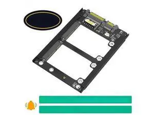 Metal Enclosure Dual mSATA SSD to 2.5" SATA 3.0 6Gbps Adapter Card, mSATA to SATA Converter Riser Board Metal Enclosure Dual mSATA SSD to 2.5" SATA 3.0 6Gbps Adapter Card, mSATA to SATA Converter Riser Board