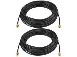 2 Pack 30ft RG174 RP-SMA Male to Bulkhead Mount RP-SMA Female WiFi Antenna Extension Cable for Router IP Camera Wireless Network Card Adapter 2 Pack 30ft RG174 RP-SMA Male to Bulkhead Mount RP-SMA Female WiFi Antenna Extension Cable for Router IP Camera Wireless Network Card Adapter