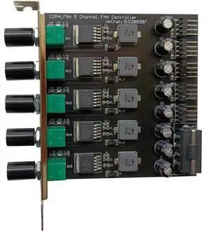 5-Channel 12V 3A Fan Speed Controller with PCI Slot Bracket, Supports 3Pin/4Pin Fans, CPU Water Cooler, DDC D5 Pump for PC Water Cooling DIY 5-Channel 12V 3A Fan Speed Controller with PCI Slot Bracket, Supports 3Pin/4Pin Fans, CPU Water Cooler, DDC D5 Pump for PC Water Cooling DIY
