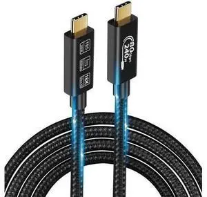 2M USB4 Thunderbolt 5 Cable 80Gbps 240W PD Charging USB-C to USB-C Support High Resolution Display 2M USB4 Thunderbolt 5 Cable 80Gbps 240W PD Charging USB-C to USB-C Support High Resolution Display