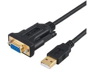 3.3FT Black USB to DB9 Female RS232 Serial Converter Cable with PL2303 Chip for CNC Cash Register Scanner Modem Digital Camera 3.3FT Black USB to DB9 Female RS232 Serial Converter Cable with PL2303 Chip for CNC Cash Register Scanner Modem Digital Camera