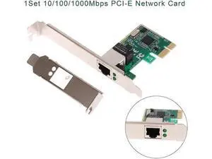 1 Pack PCI Express Gigabit Ethernet Network Card, 10/100/1000Mbps PCI-E RJ45 LAN Controller Adapter for Desktop PC 1 Pack PCI Express Gigabit Ethernet Network Card, 10/100/1000Mbps PCI-E RJ45 LAN Controller Adapter for Desktop PC