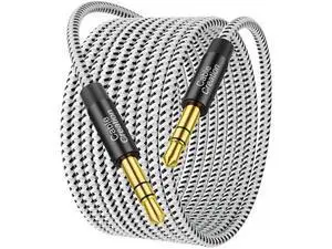 15FT / 4.5M Braided 3.5mm Male to Male Aux Audio Cable, Hi-Fi Stereo Auxiliary Extension Cord for Car Stereo, Headphones, Speakers, Laptops 15FT / 4.5M Braided 3.5mm Male to Male Aux Audio Cable, Hi-Fi Stereo Auxiliary Extension Cord for Car Stereo, Headphones, Speakers, Laptops