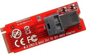 SI-ADA40121 Mini-SAS HD SFF-8643 to U.2 SFF-8639 Cable, PCIe NVMe U.2 SSD Connection Cable for Server HBA Controller Storage System SI-ADA40121 Mini-SAS HD SFF-8643 to U.2 SFF-8639 Cable, PCIe NVMe U.2 SSD Connection Cable for Server HBA Controller Storage System