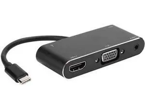 USB-C Multiport Docking Station, 4K HDMI & VGA Output Hub with USB3.0, USB-C, 3.5mm Audio Jack, Compatible with Type-C Laptops & Smartphones USB-C Multiport Docking Station, 4K HDMI & VGA Output Hub with USB3.0, USB-C, 3.5mm Audio Jack, Compatible with Type-C Laptops & Smartphones