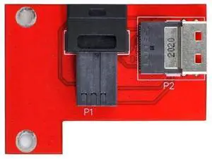 PCIe 4.0 Slimline SAS SFF-8654 Female to Mini SAS HD SFF-8643 Female PCBA Adapter Card with Full Height & Low Profile Bracket PCIe 4.0 Slimline SAS SFF-8654 Female to Mini SAS HD SFF-8643 Female PCBA Adapter Card with Full Height & Low Profile Bracket