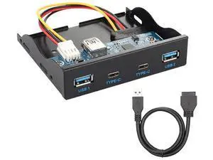 4-Port USB-C & USB 3.0 Hub Cable, Front Panel 20Pin to Motherboard Connector for 3.5" Floppy Bay 4-Port USB-C & USB 3.0 Hub Cable, Front Panel 20Pin to Motherboard Connector for 3.5" Floppy Bay