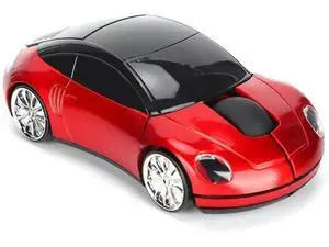 2.4G Wireless Cute Car Shape Optical Mouse with USB Receiver, 1600DPI LED Light Wireless Mice for PC Laptop Tablet, Red 2.4G Wireless Cute Car Shape Optical Mouse with USB Receiver, 1600DPI LED Light Wireless Mice for PC Laptop Tablet, Red
