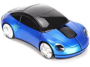 2.4G Wireless Cute Car Shape Optical Mouse with USB Receiver, 1600DPI LED Light Wireless Mice for PC Laptop Tablet, Blue 2.4G Wireless Cute Car Shape Optical Mouse with USB Receiver, 1600DPI LED Light Wireless Mice for PC Laptop Tablet, Blue