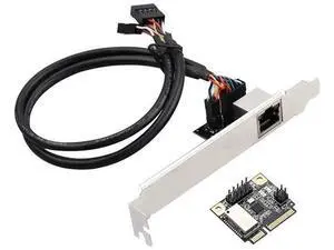 M.2 B Key M Key Gigabit Ethernet Adapter Card, 10/100/1000Mbps M.2 to RJ45 LAN Card with Realtek RTL8111H Chip for Mini PC & Laptop M.2 B Key M Key Gigabit Ethernet Adapter Card, 10/100/1000Mbps M.2 to RJ45 LAN Card with Realtek RTL8111H Chip for Mini PC & Laptop