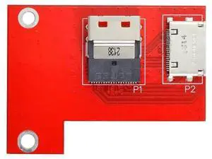 PCIe 4.0 Slimline SAS SFF-8654 Female to Dual OCuLink SFF-8611/SFF-8612 Female PCBA Adapter Card With Standard PCI Bracket PCIe 4.0 Slimline SAS SFF-8654 Female to Dual OCuLink SFF-8611/SFF-8612 Female PCBA Adapter Card With Standard PCI Bracket